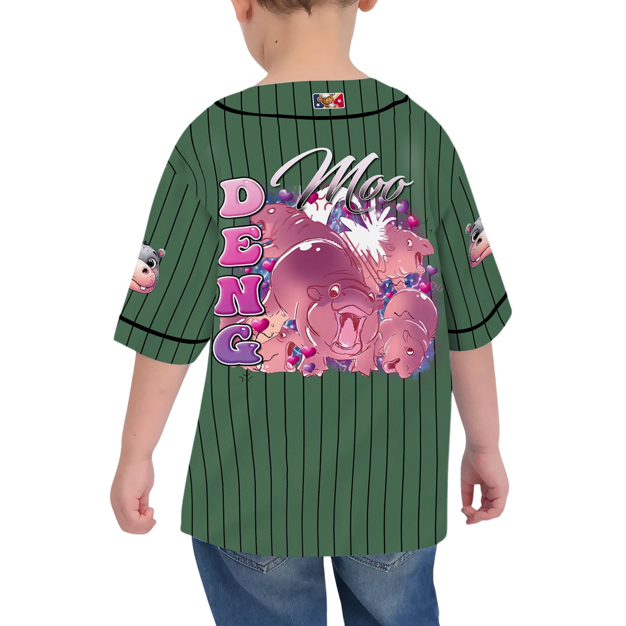 personalize-moo-deng-vintage-bootleg-funny-green-black-striped-baseball-jersey-i2-2465