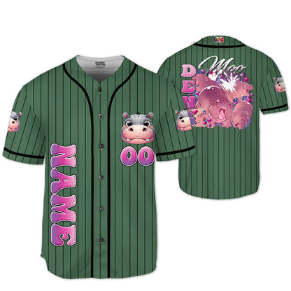 personalize-moo-deng-vintage-bootleg-funny-green-black-striped-baseball-jersey-i2-2465