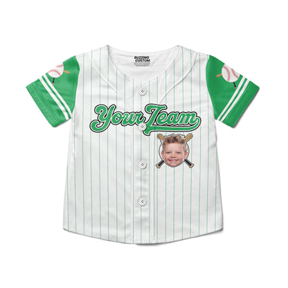 personalize-kid-pinstriped-custom-face-awesome-green-baseball-jersey-pa31-2881