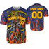 Custom Baseball Samurai Holding Katana With Dragon Awesome Dark Blue