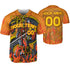 Custom Baseball Samurai Holding Katana With Dragon Awesome Orange
