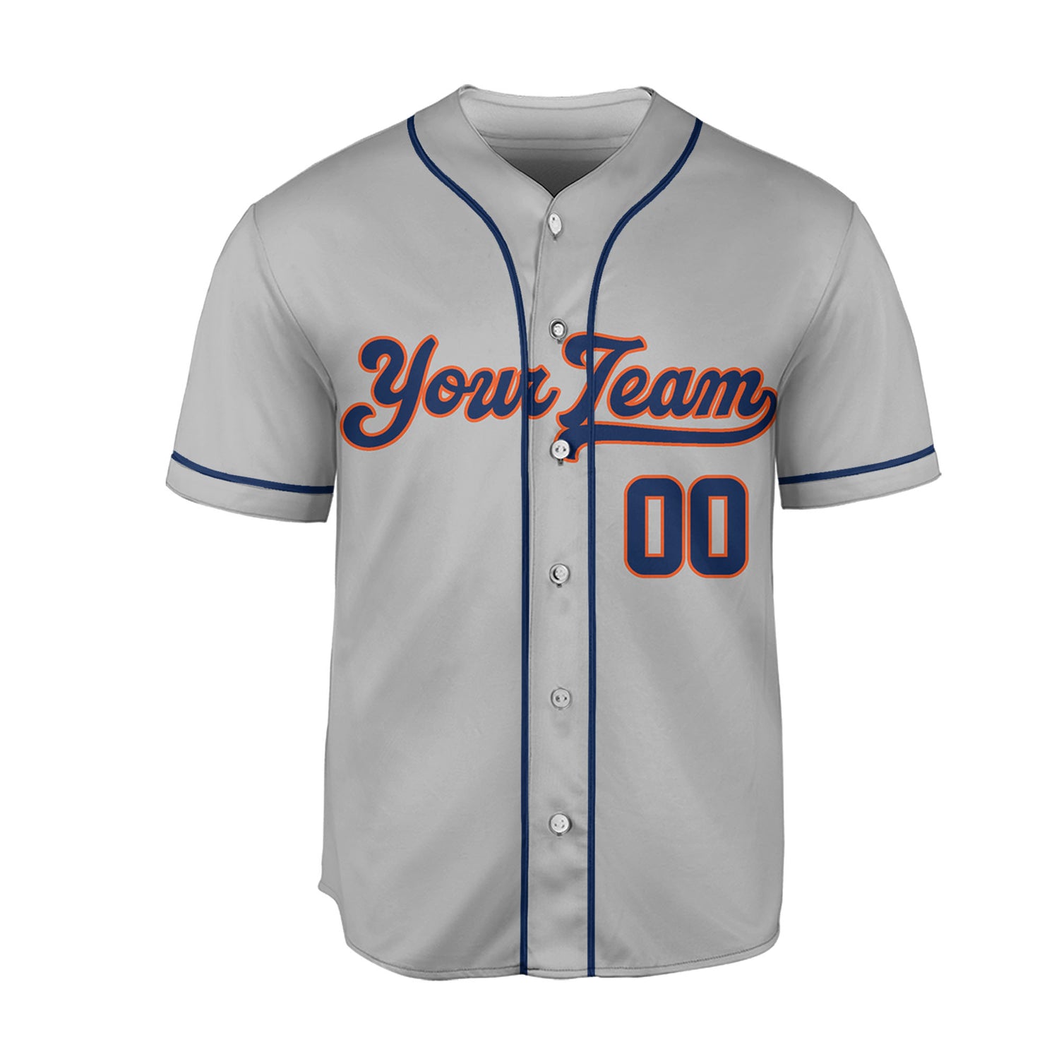Personalize-Team-Name-And-Number-Cool-Baseball-Sport-Grey-Navy
