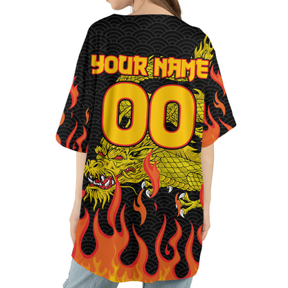 Personalize-Team-Name-And-Number-Dragon-Head-Yellow-Baseball-Jersey