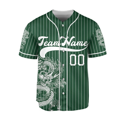 Personalize-Team-Name-And-Number-Dragon-Striped-Baseball-Cool-Sport-Green