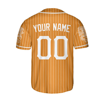 Personalize-Team-Name-And-Number-Dragon-Striped-Baseball-Cool-Sport-Orange