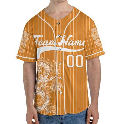 Personalize-Team-Name-And-Number-Dragon-Striped-Baseball-Cool-Sport-Orange