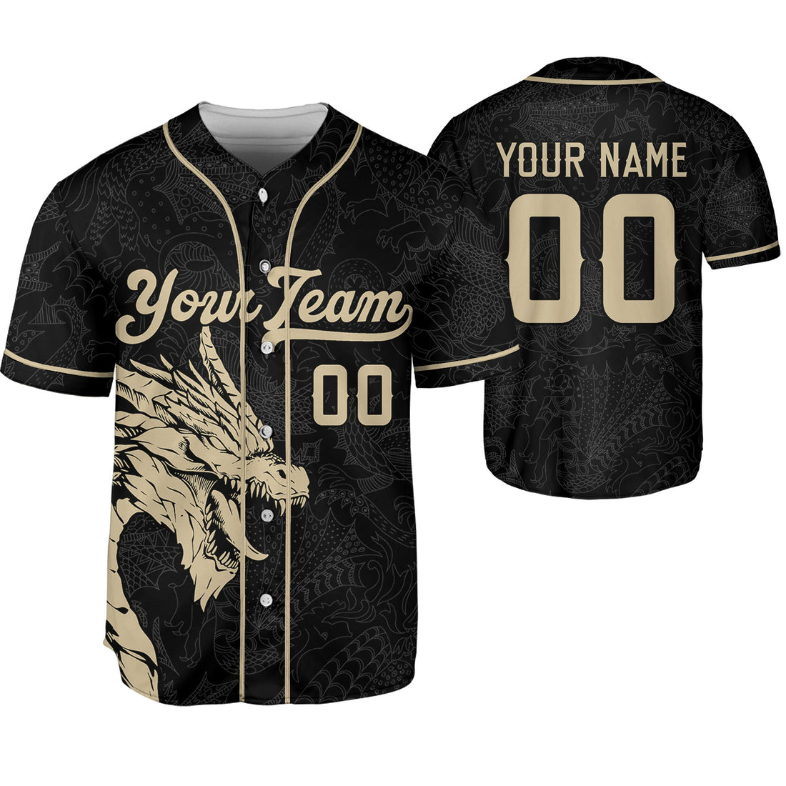 Personalize-Team-Name-And-Number-Dragon-Tribal-Black