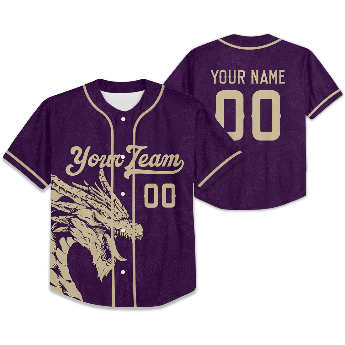 Personalize-Team-Name-And-Number-Dragon-Tribal-Purple