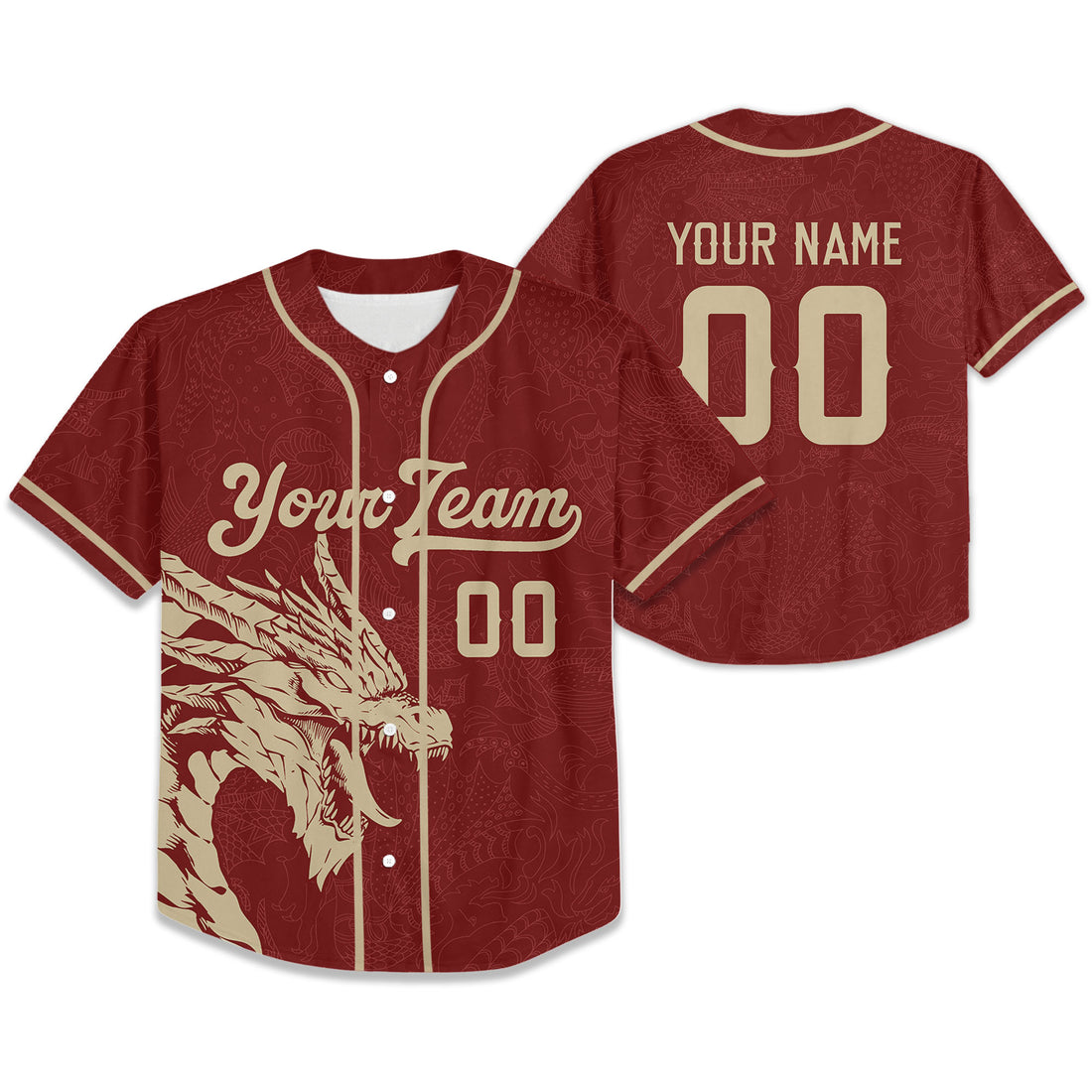 Personalize-Team-Name-And-Number-Dragon-Tribal-Red