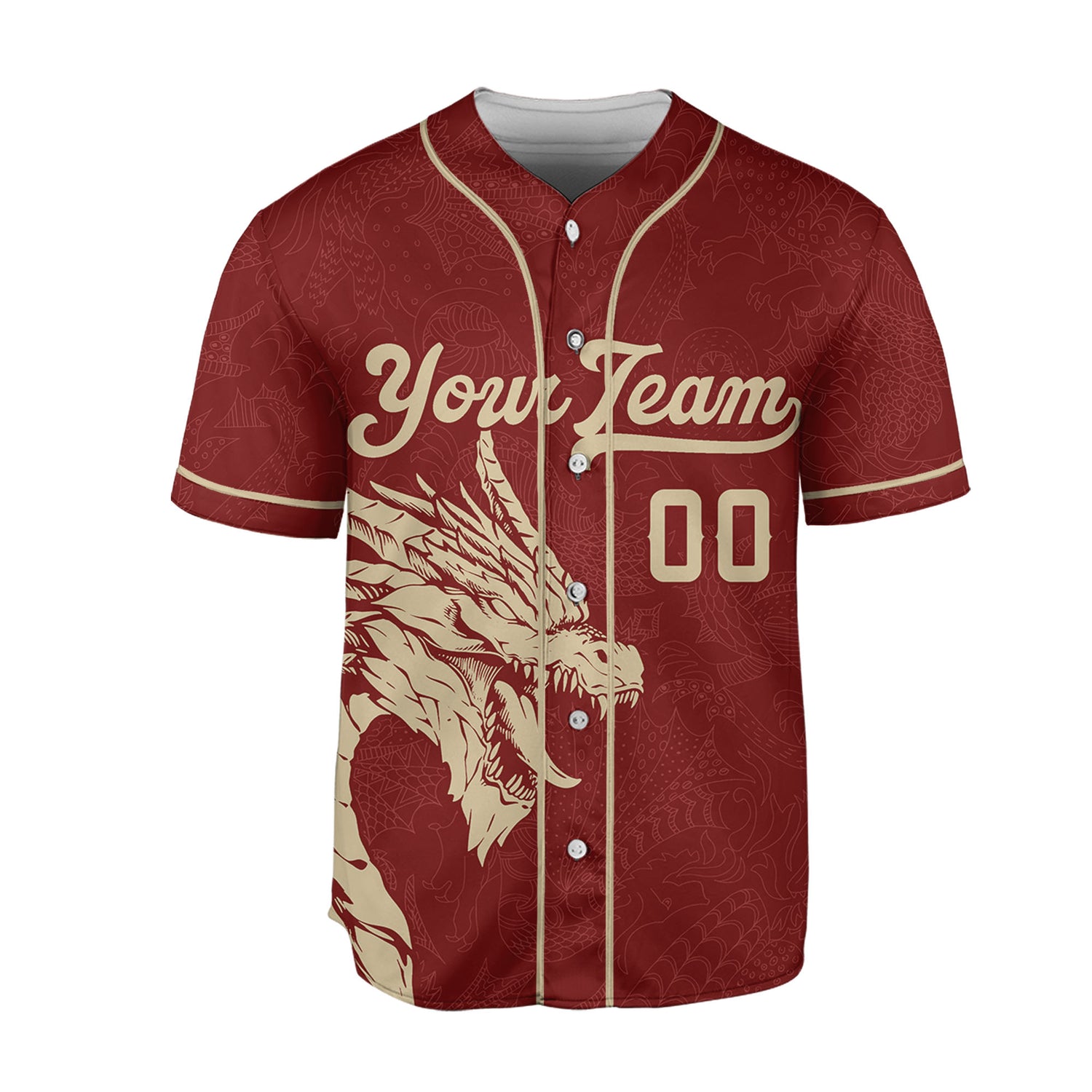 Personalize-Team-Name-And-Number-Dragon-Tribal-Red