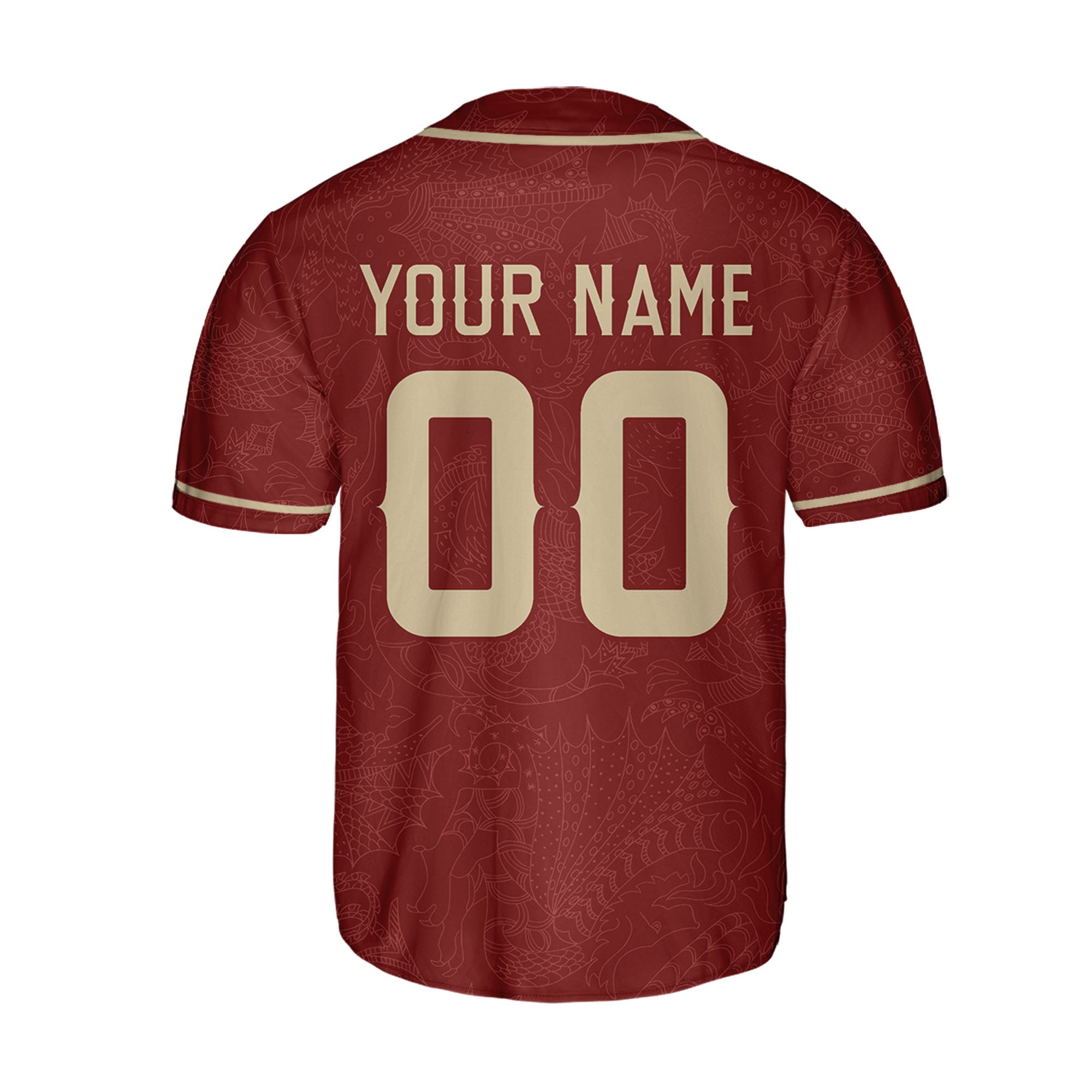 Personalize-Team-Name-And-Number-Dragon-Tribal-Red