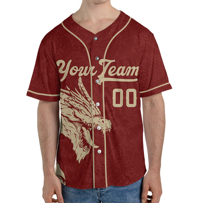 Personalize-Team-Name-And-Number-Dragon-Tribal-Red