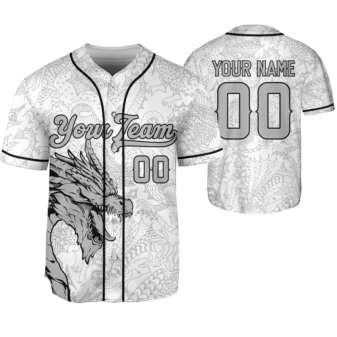 Personalize-Team-Name-And-Number-Dragon-Tribal-White