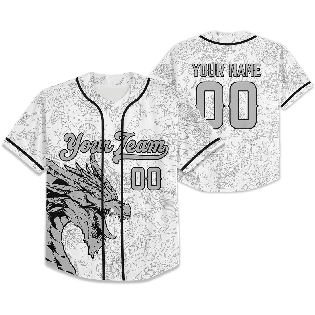 Personalize-Team-Name-And-Number-Dragon-Tribal-White