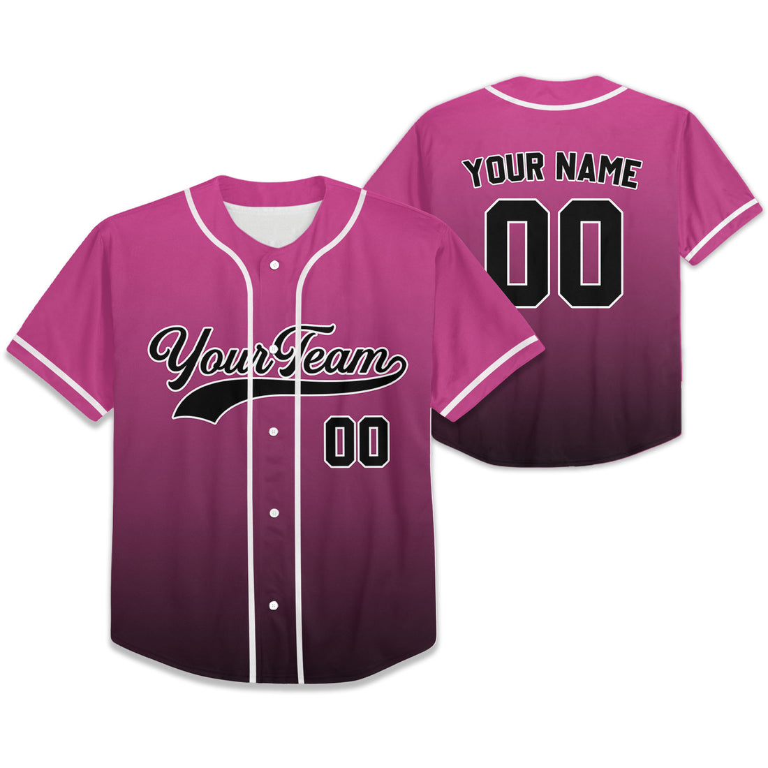 Personalize-Team-Name-And-Number-Gradient-Colorful-Style-Pink-Black