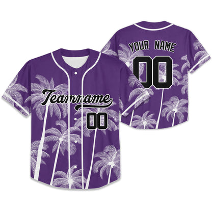 Personalize-Team-Name-And-Number-Hawaii-Palm-Summer-Style-Purple