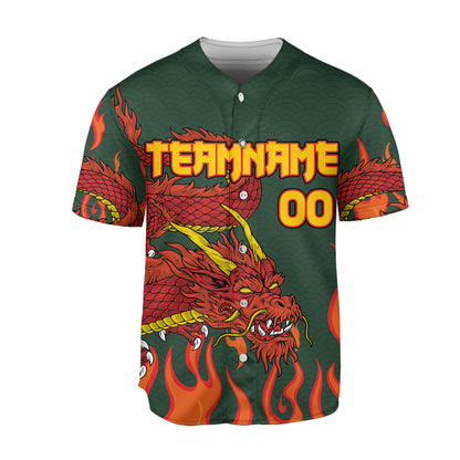 Personalize-Team-Name-And-Number-Mystical-Dragon-Forest-Green-Baseball-Jersey