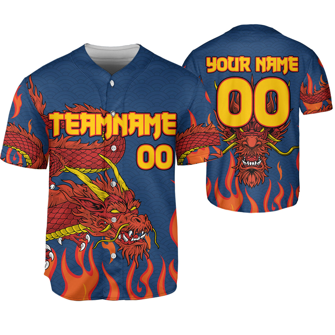 Personalize-Team-Name-And-Number-Mystical-Dragon-Navy-Baseball-Jersey