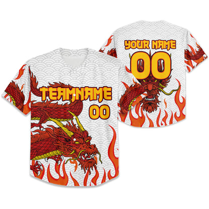 Personalize-Team-Name-And-Number-Mystical-Dragon-White--Baseball-Jersey
