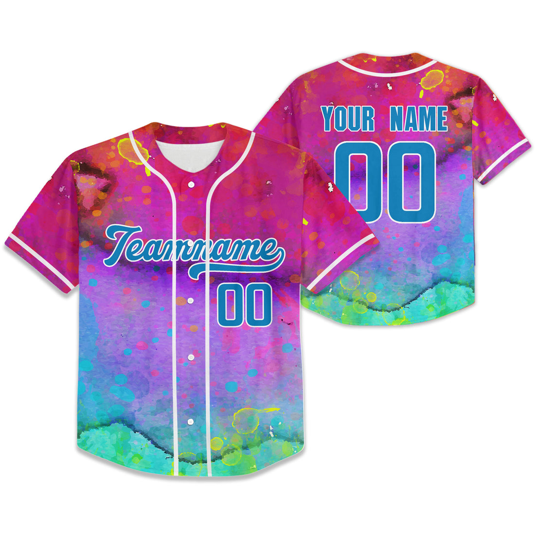 Personalize-Team-Name-And-Number-Painting-Colorful-Watercolor-Vivid-Holi-Festival