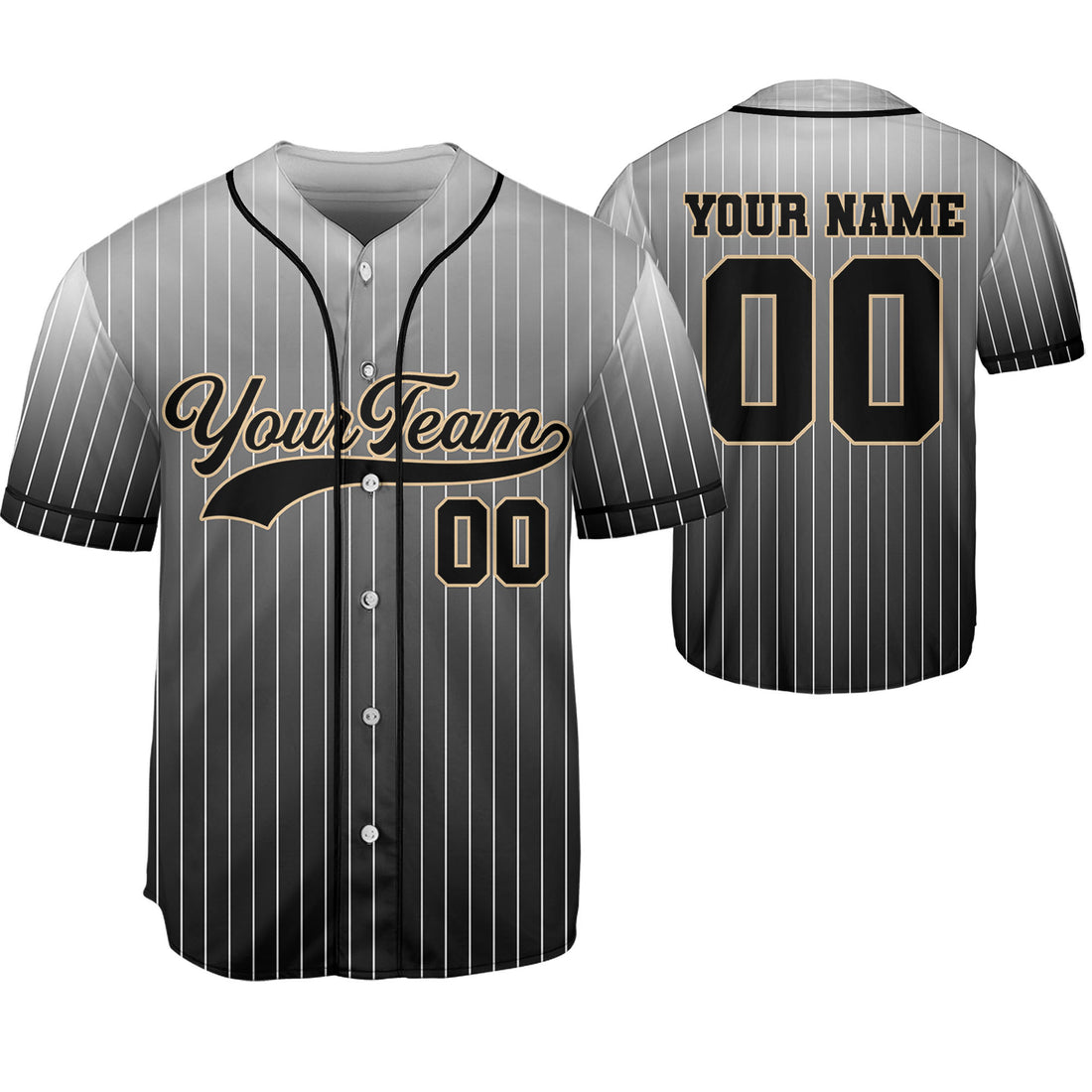 Personalize-Team-Name-And-Number-Striped-Gradient-Awesome-Black-White