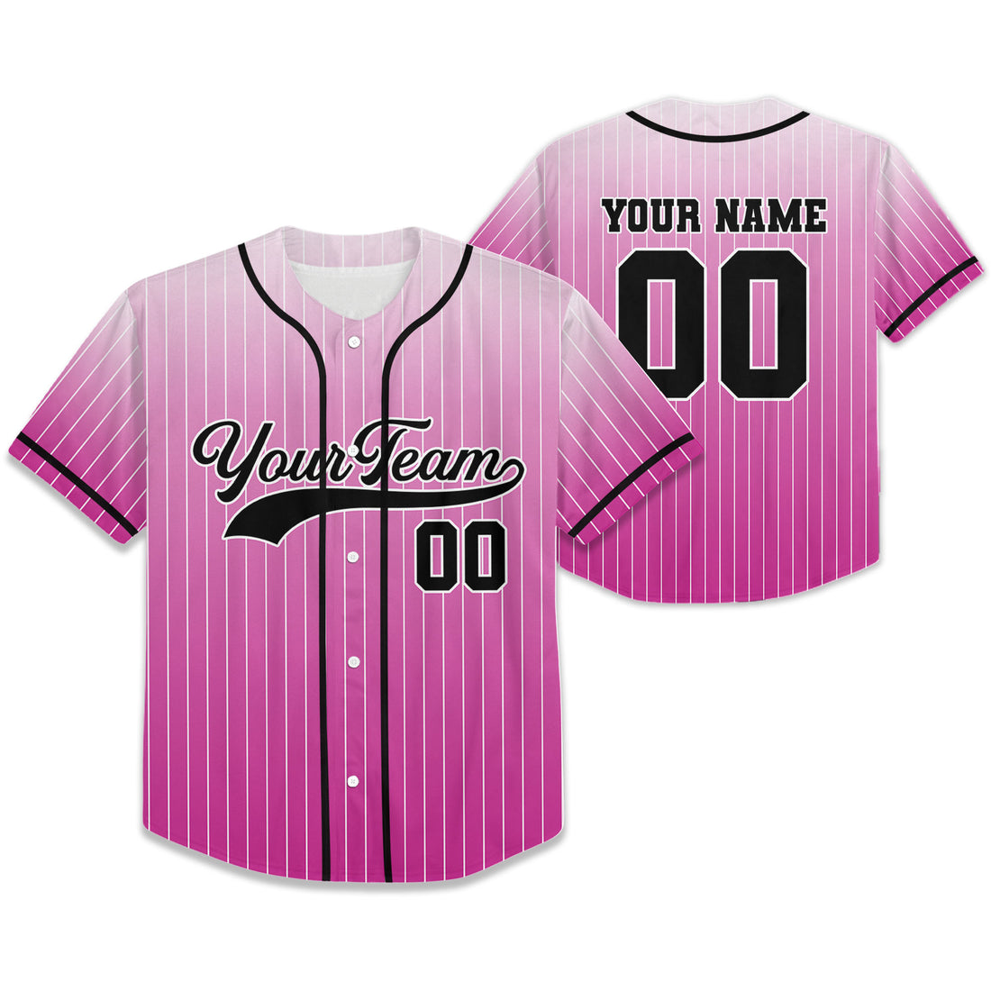 Personalize-Team-Name-And-Number-Striped-Gradient-Awesome-Pink-White