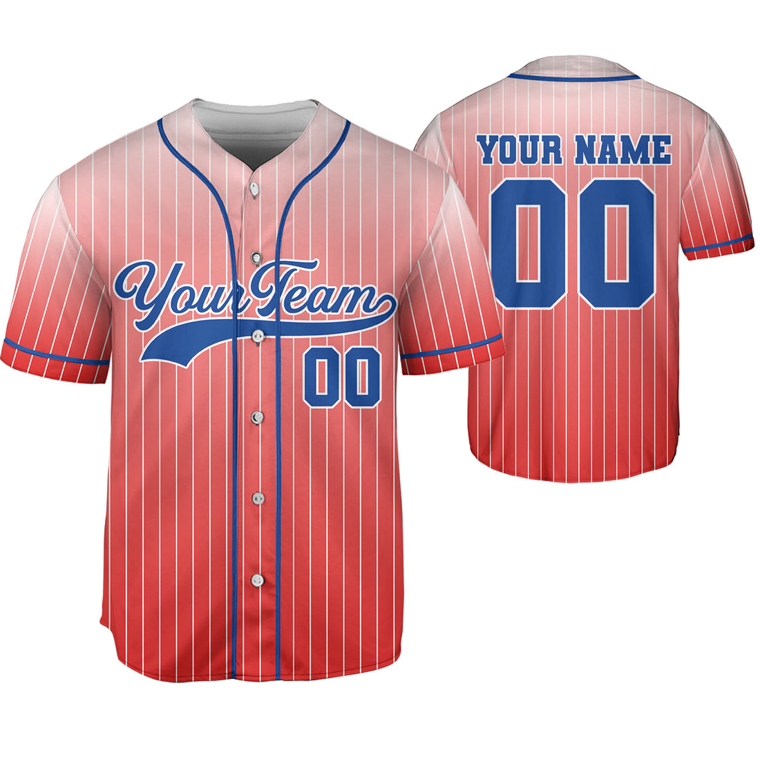 Personalize-Team-Name-And-Number-Striped-Gradient-Awesome-Red-White