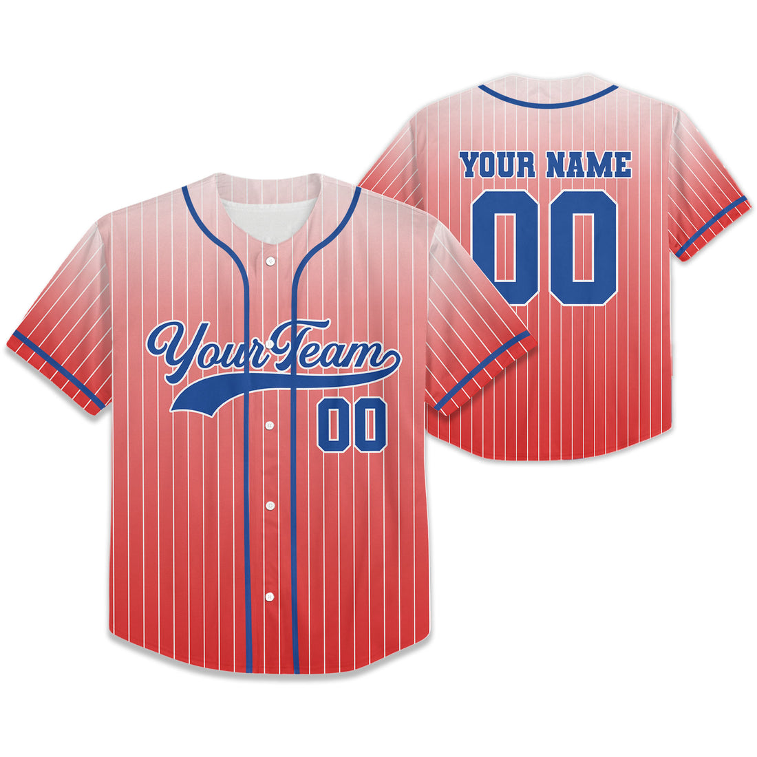 Personalize-Team-Name-And-Number-Striped-Gradient-Awesome-Red-White