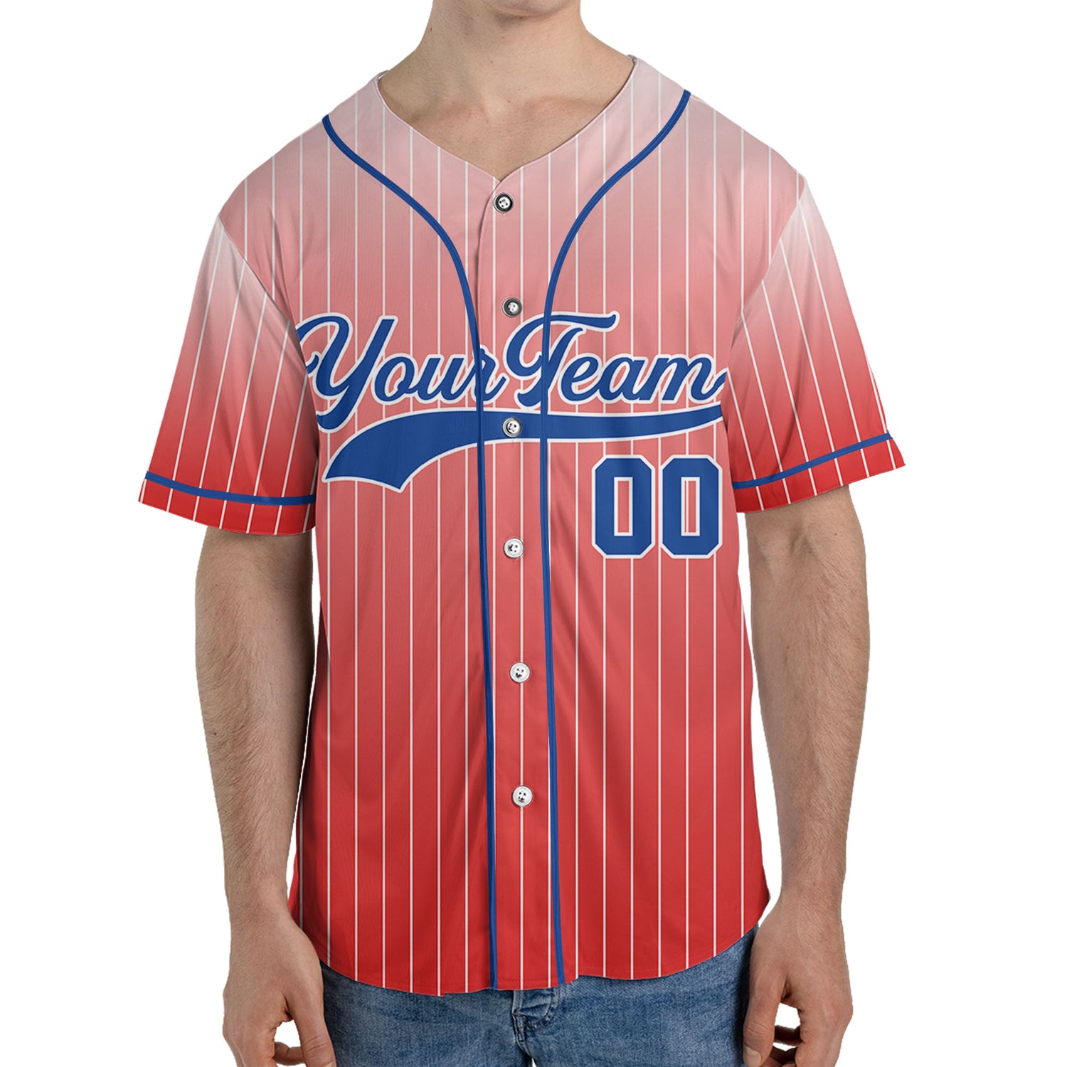 Personalize-Team-Name-And-Number-Striped-Gradient-Awesome-Red-White