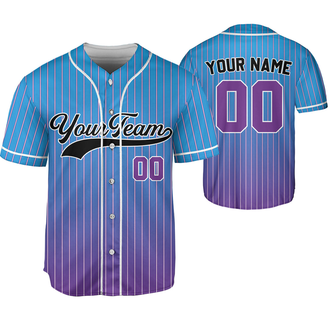 Personalize-Team-Name-And-Number-Striped-Gradient-Colorful-Blue-Purple