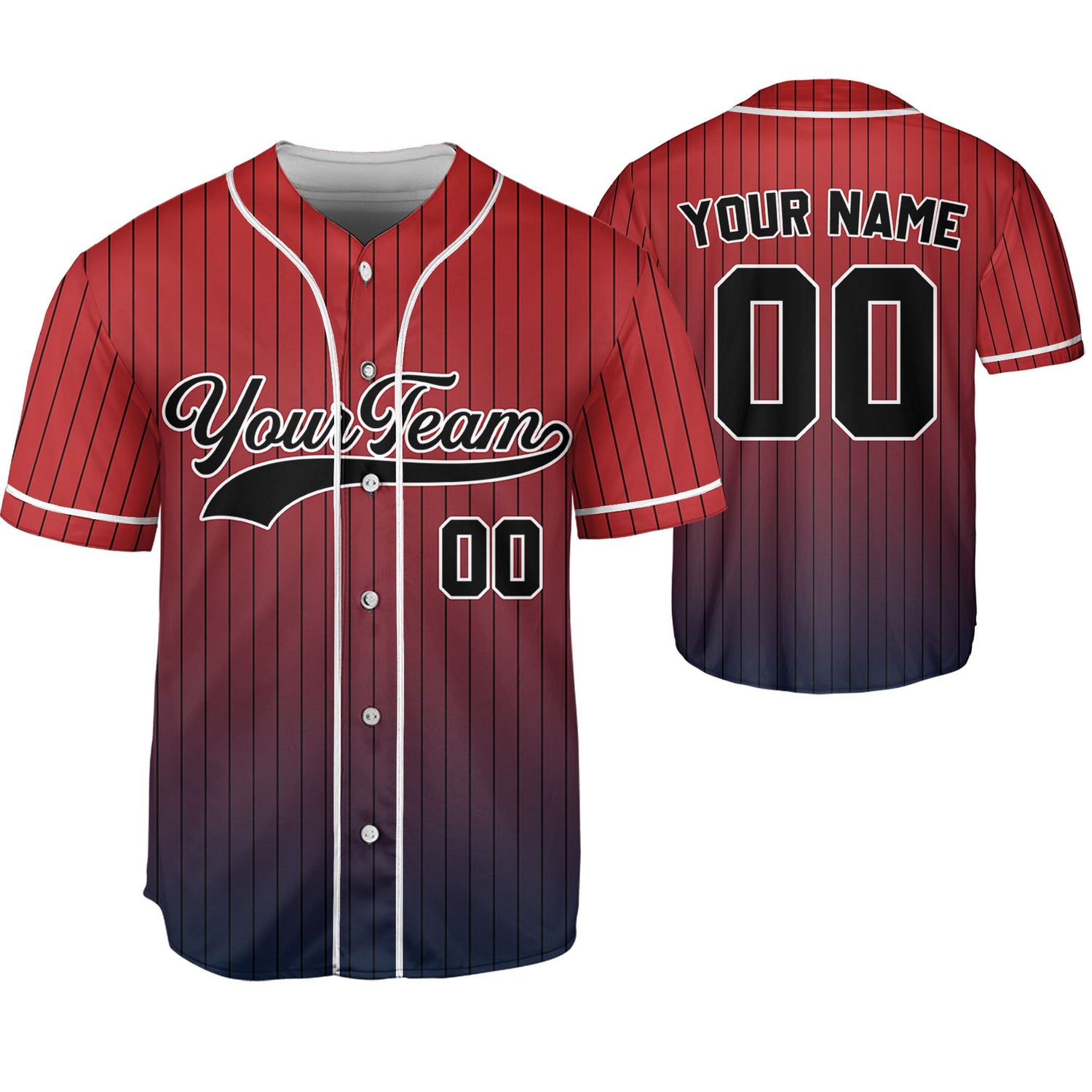 Personalize-Team-Name-And-Number-Striped-Gradient-Colorful-Red-Dark-Blue