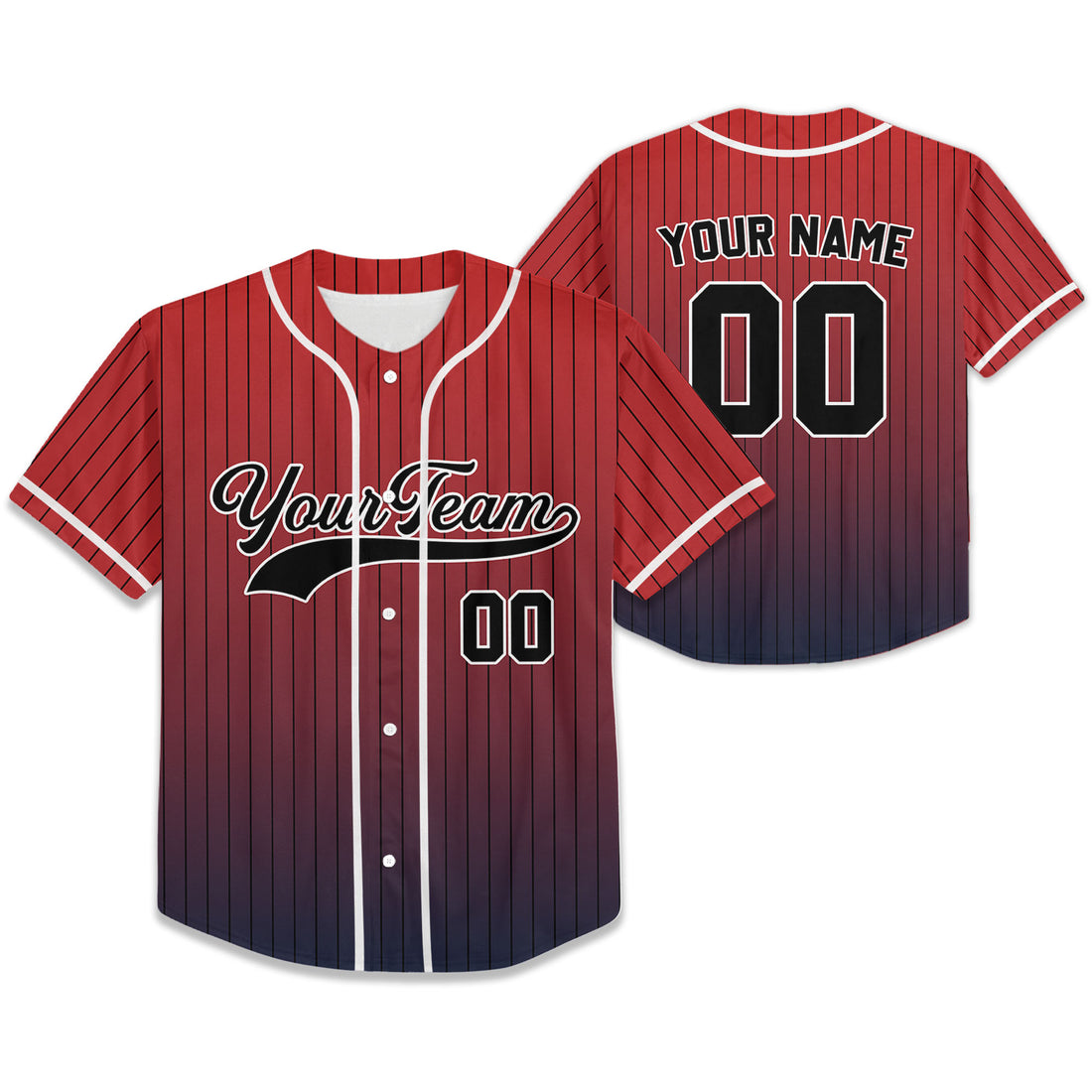 Personalize-Team-Name-And-Number-Striped-Gradient-Colorful-Red-Dark-Blue