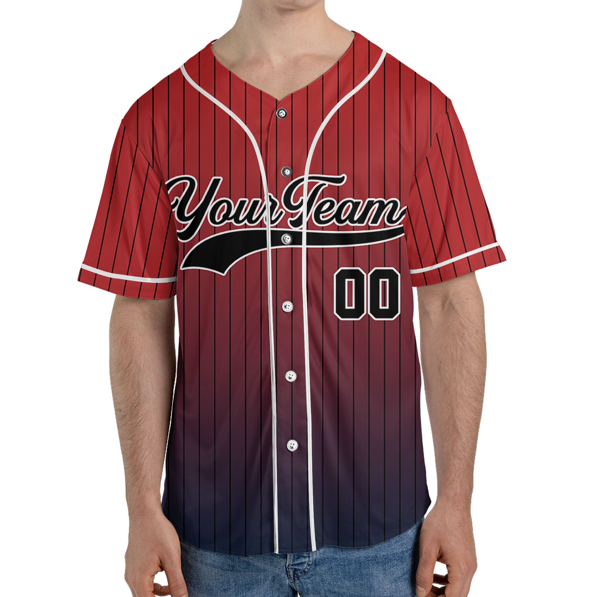 Personalize-Team-Name-And-Number-Striped-Gradient-Colorful-Red-Dark-Blue