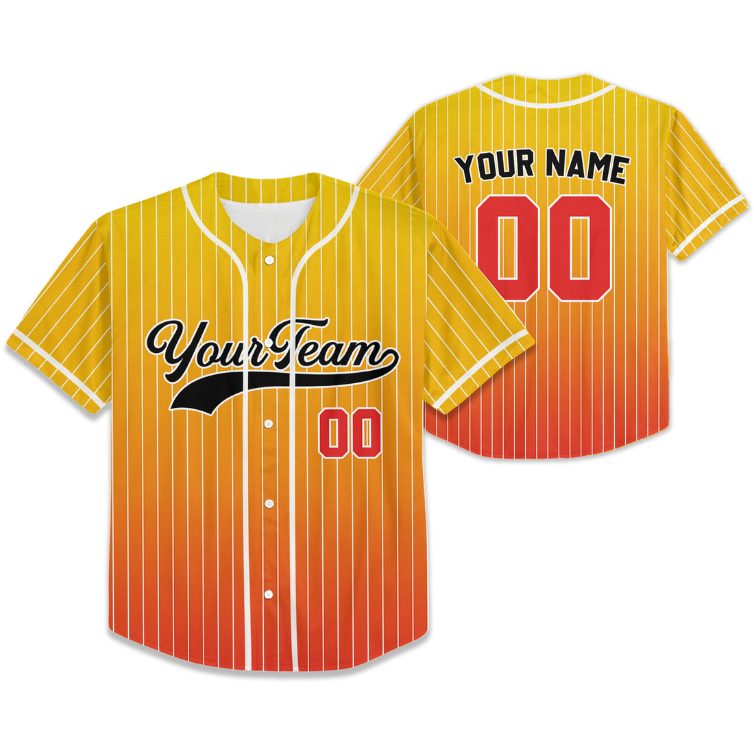 Personalize-Team-Name-And-Number-Striped-Gradient-Colorful-Yellow-Red