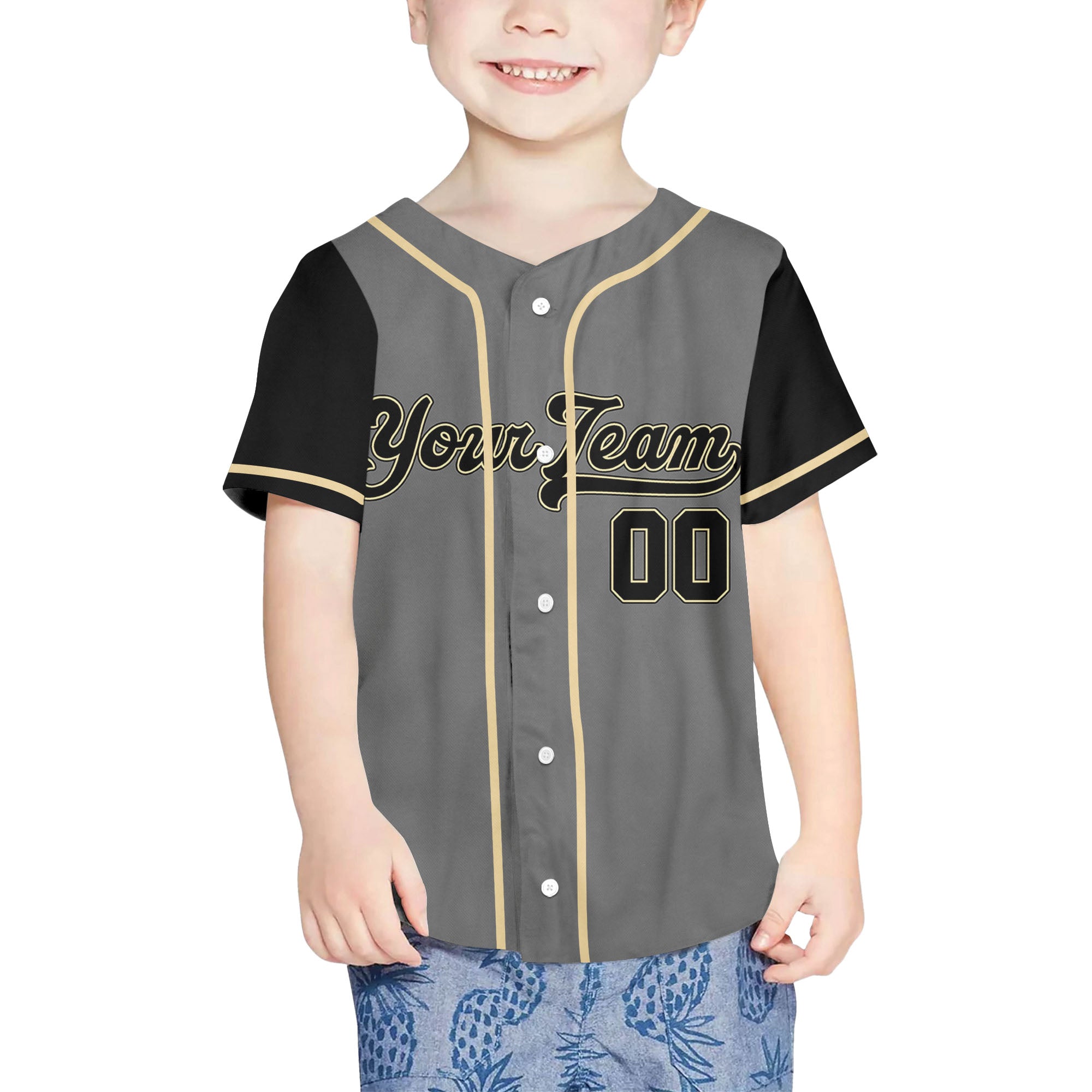 Personalize-Team-Name-Baseball-Sport-Awesome-Grey-Black