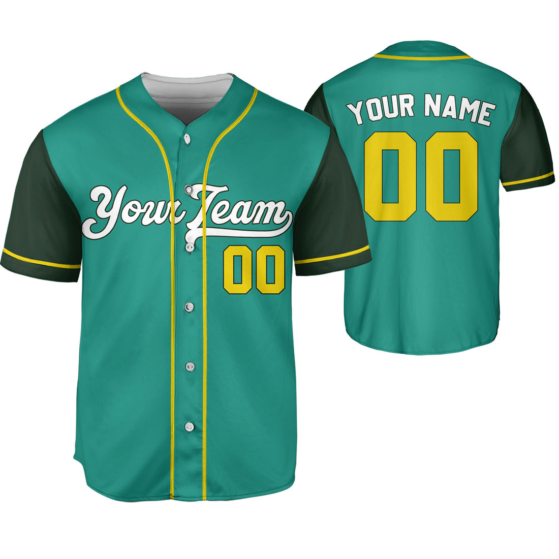 Personalize-Team-Name-Baseball-Sport-Awesome-Jade-Green