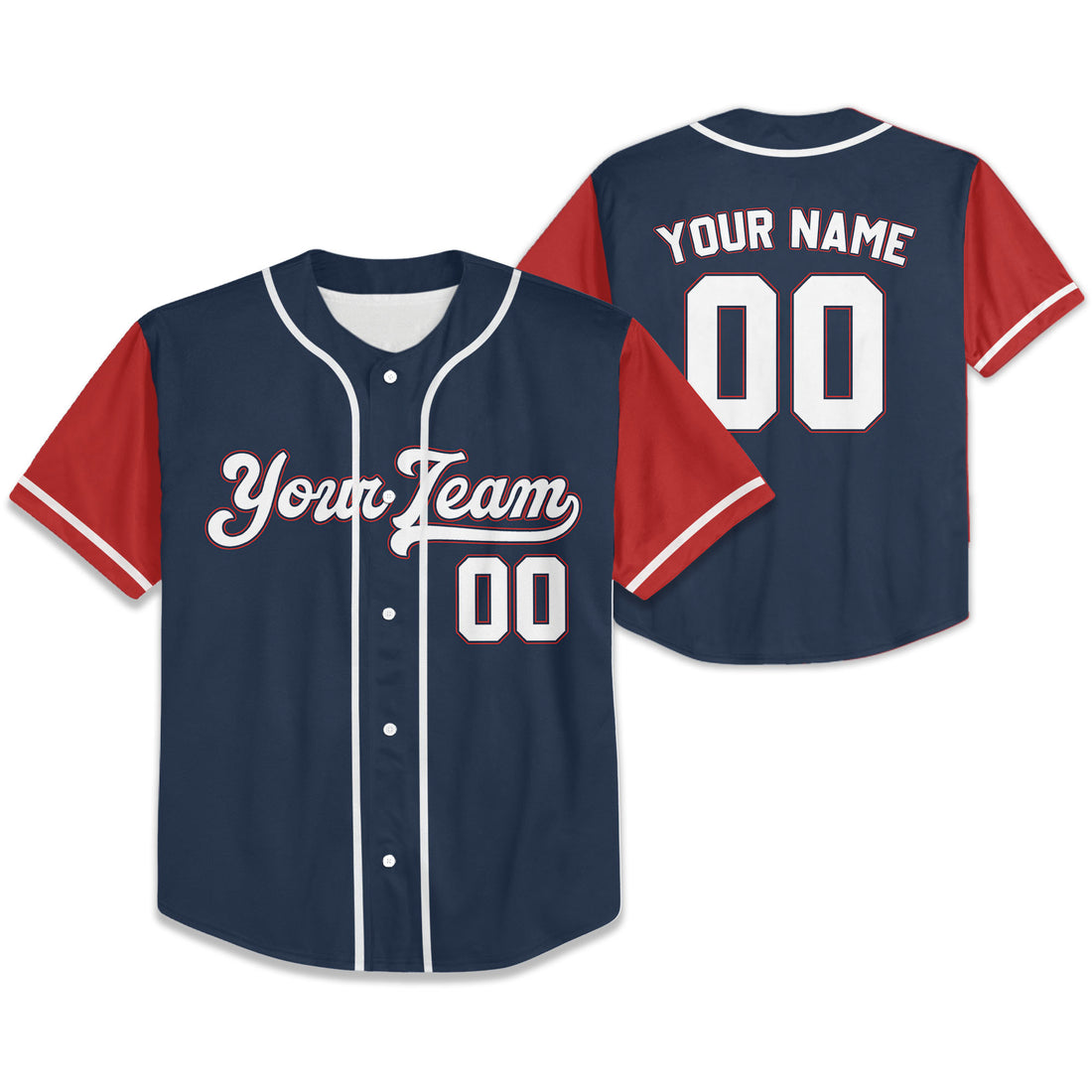 Personalize-Team-Name-Baseball-Sport-Awesome-Navy-Red
