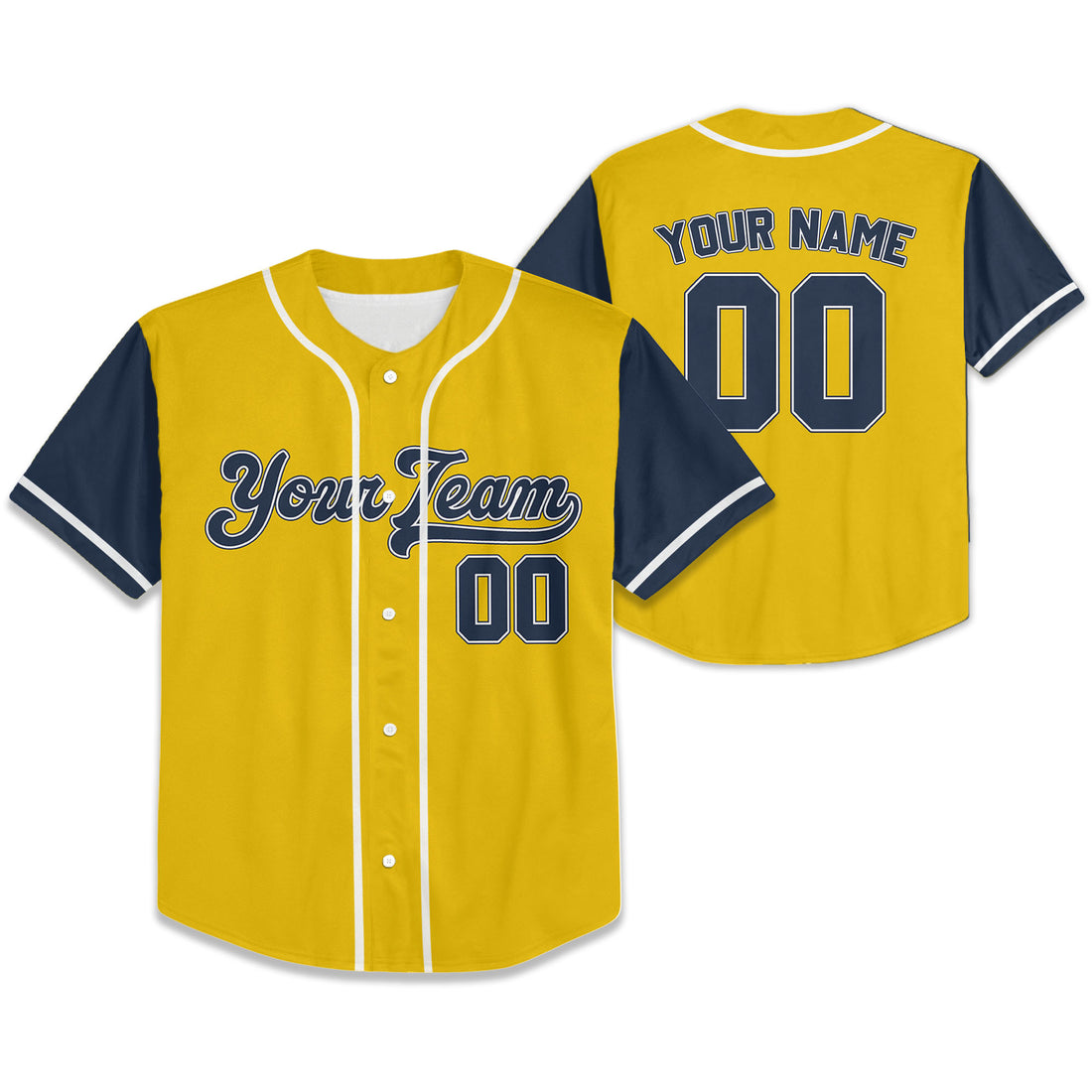 Personalize-Team-Name-Baseball-Sport-Awesome-Yellow-Navy