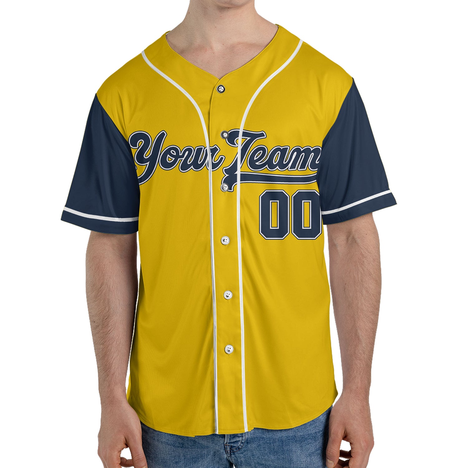 Personalize-Team-Name-Baseball-Sport-Awesome-Yellow-Navy