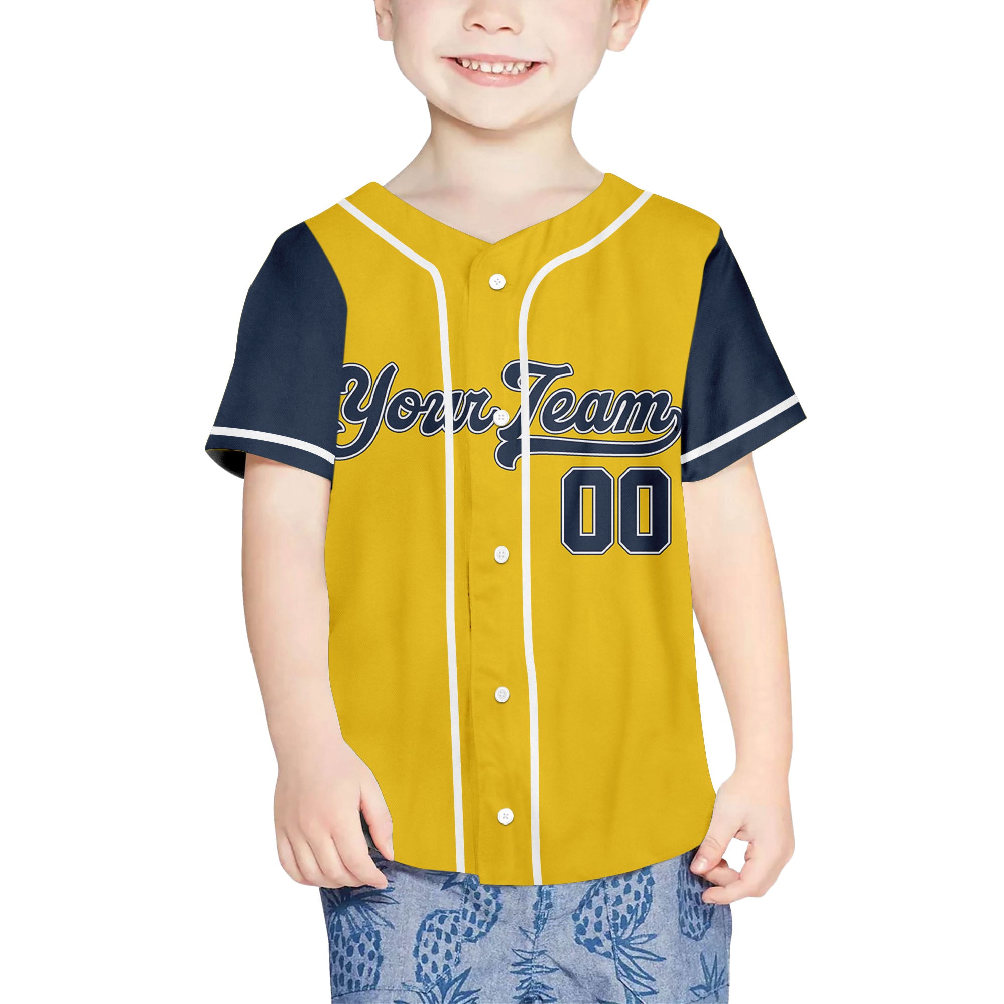 Personalize-Team-Name-Baseball-Sport-Awesome-Yellow-Navy