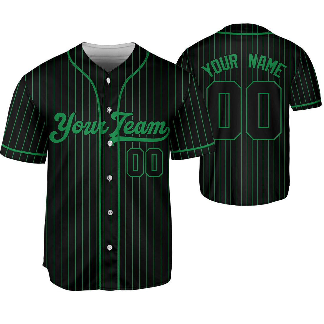 Personalize-Team-Name-Baseball-Striped-Style-Black-Green