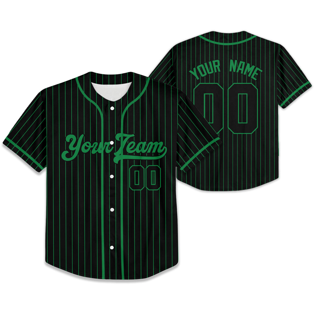 Personalize-Team-Name-Baseball-Striped-Style-Black-Green