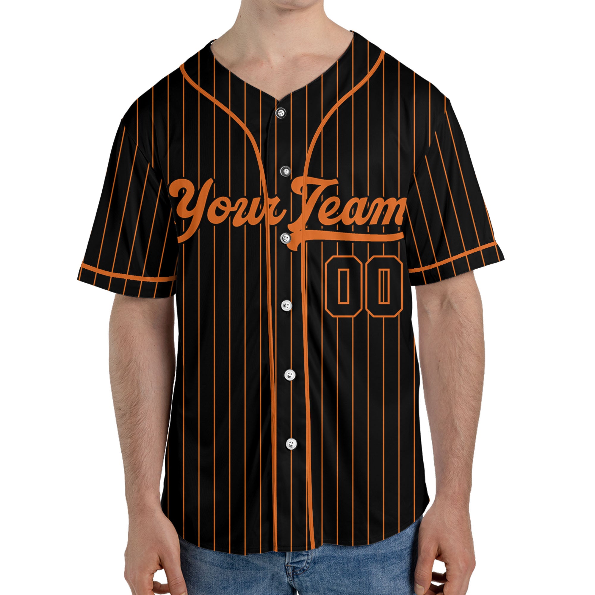 Personalize-Team-Name-Baseball-Striped-Style-Black-Orange