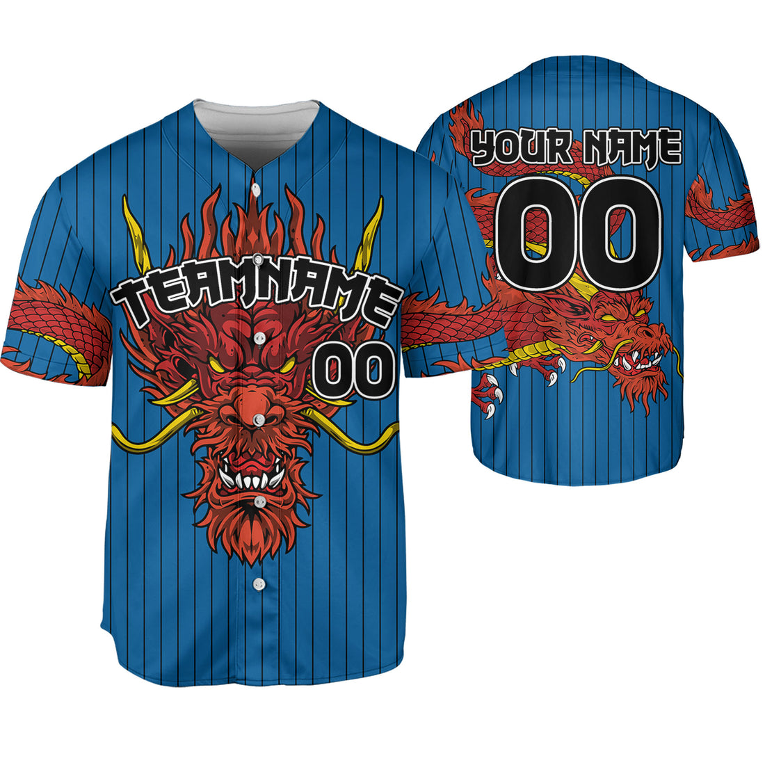 Personalize-Team-Name-Devilish-Dragon-Striped-Blue-Color-Baseball-Jersey