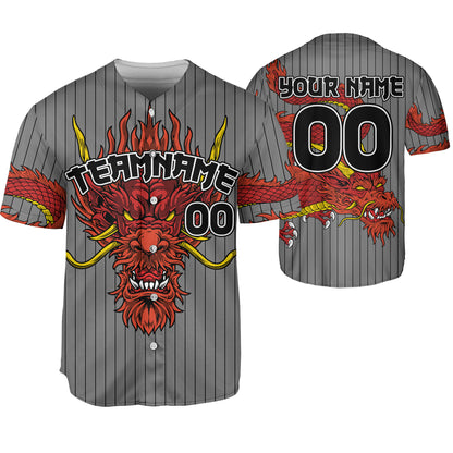 Personalize-Team-Name-Devilish-Dragon-Striped-Grey-Color-Baseball-Jersey