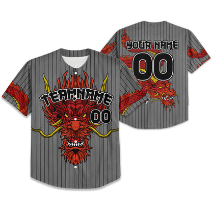 Personalize-Team-Name-Devilish-Dragon-Striped-Grey-Color-Baseball-Jersey