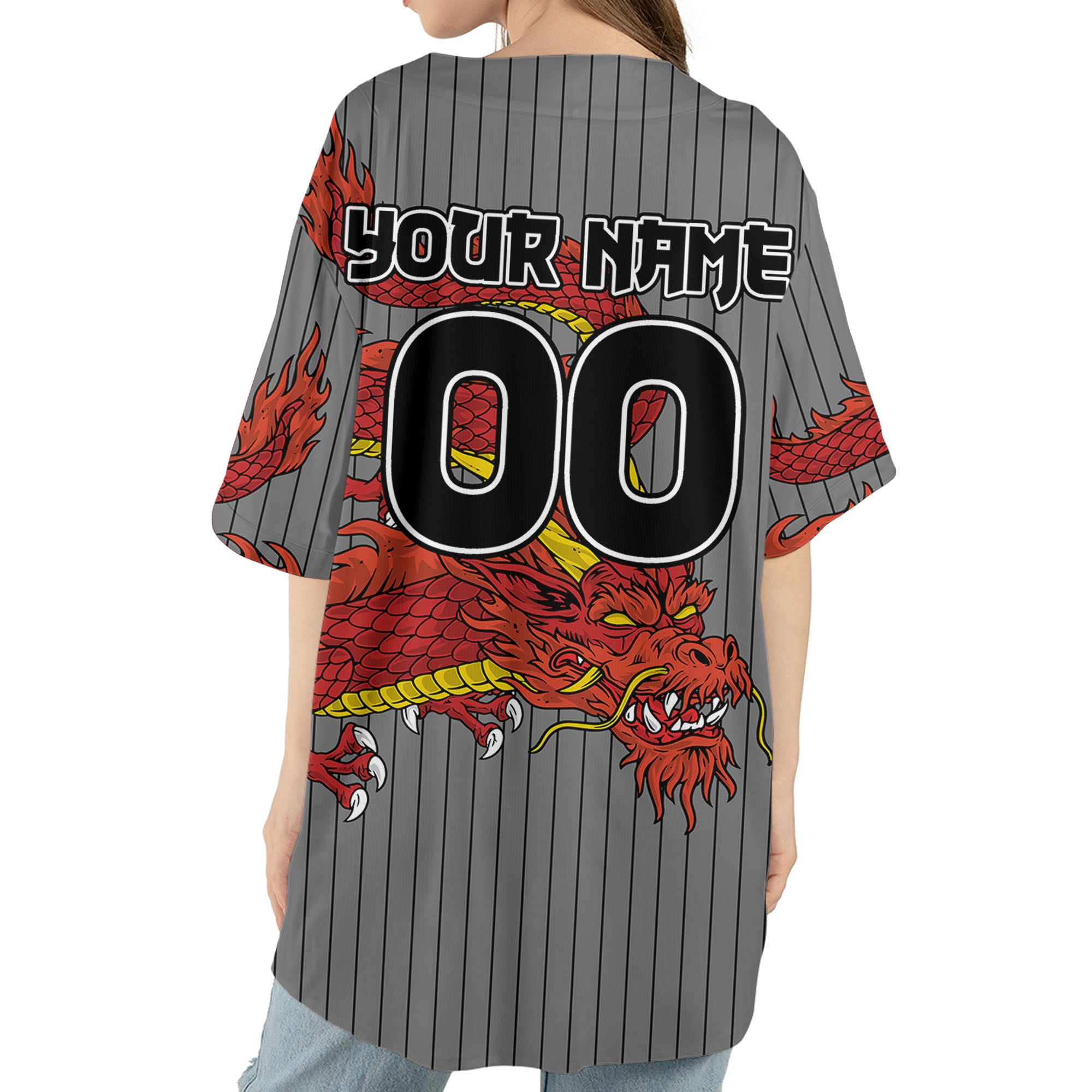 Personalize-Team-Name-Devilish-Dragon-Striped-Grey-Color-Baseball-Jersey