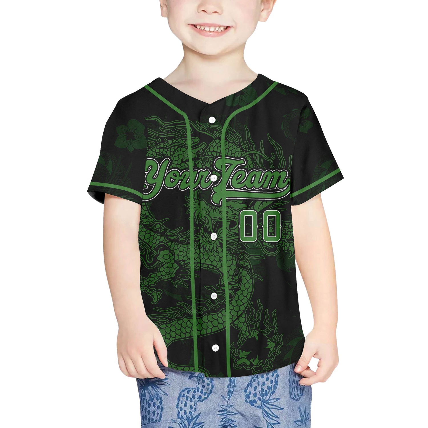 Personalize-Team-Name-Dragon-Texture-Art-Green
