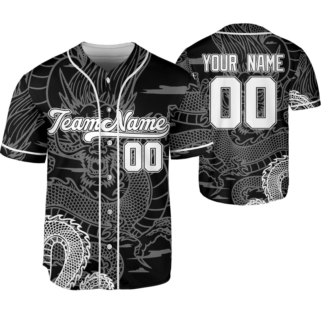 Personalize-Team-Name-Sky-Dragon-Black-Baseball-Jersey