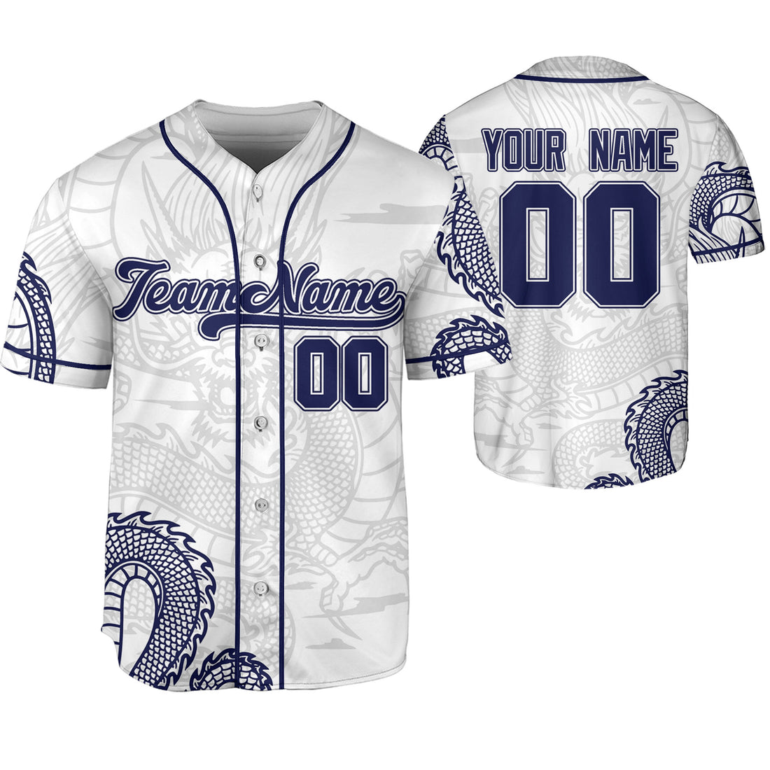 Personalize-Team-Name-Sky-Dragon-White-Baseball-Jersey